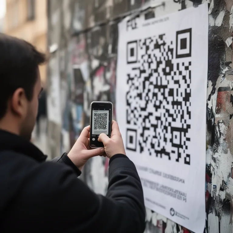 Editable QR code — change the destination anytime Illustration of a QR code with a refresh arrow, representing an editable destination link